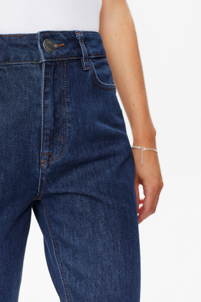 Donkerblauwe high rise bootcut jeans London Numph