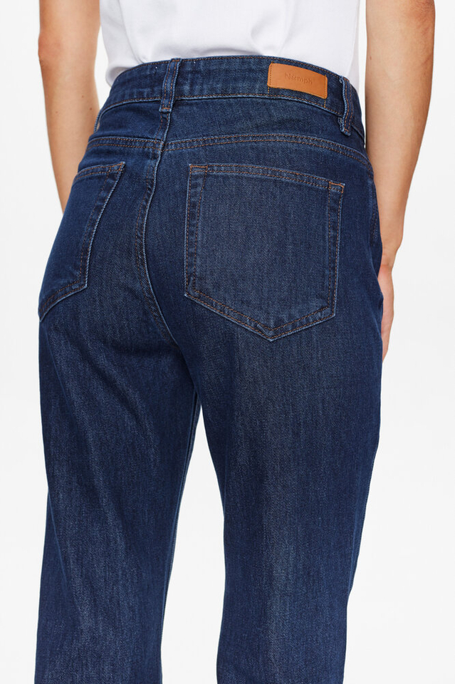 Donkerblauwe high rise bootcut jeans London Numph