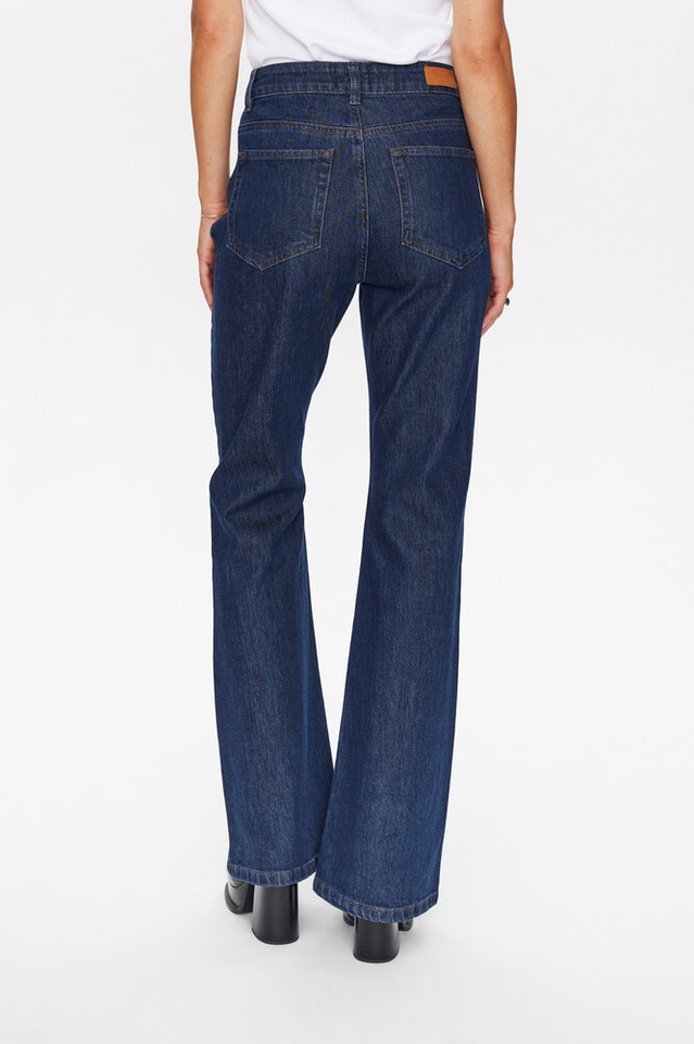 Donkerblauwe high rise bootcut jeans London Numph