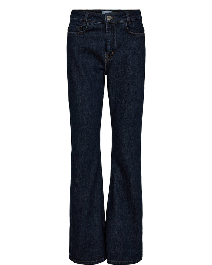 Donkerblauwe high rise bootcut jeans London Numph