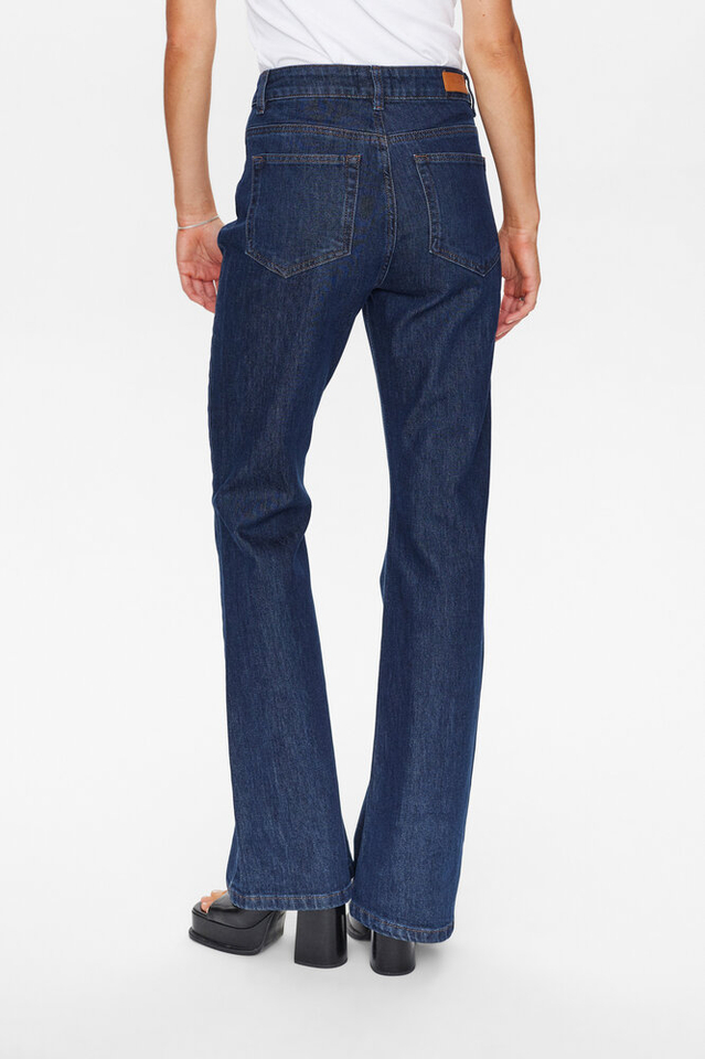 Donkerblauwe high rise bootcut jeans London Numph