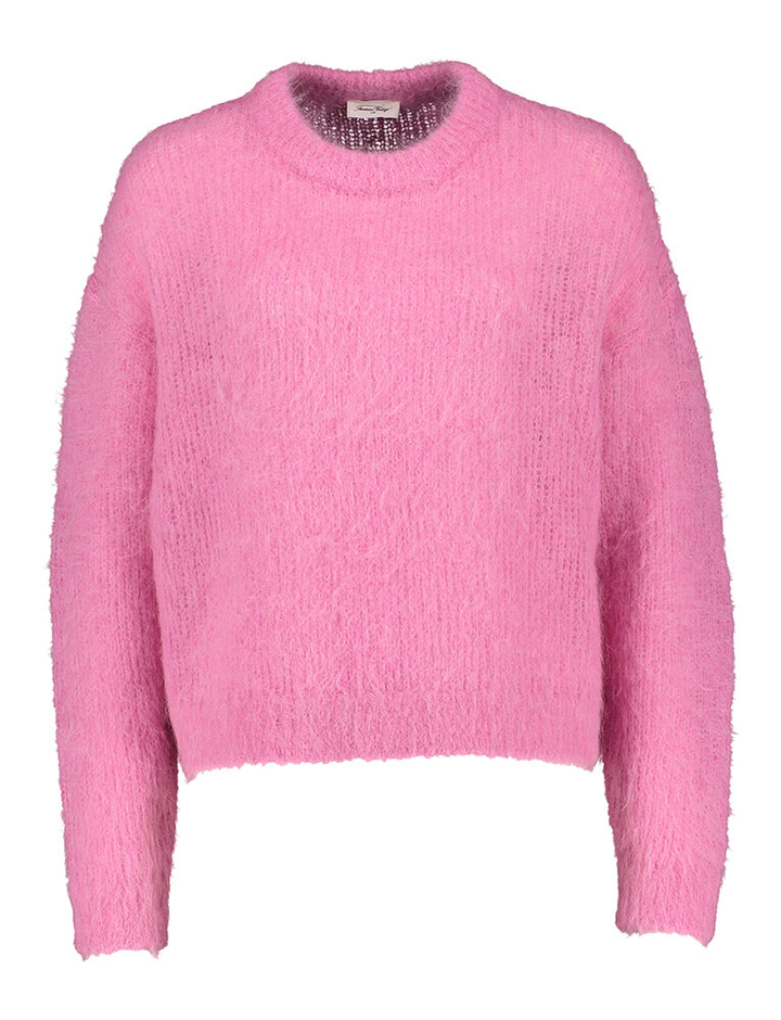 Fuchsia wollen sweater met ronde hals Bym American Vintage