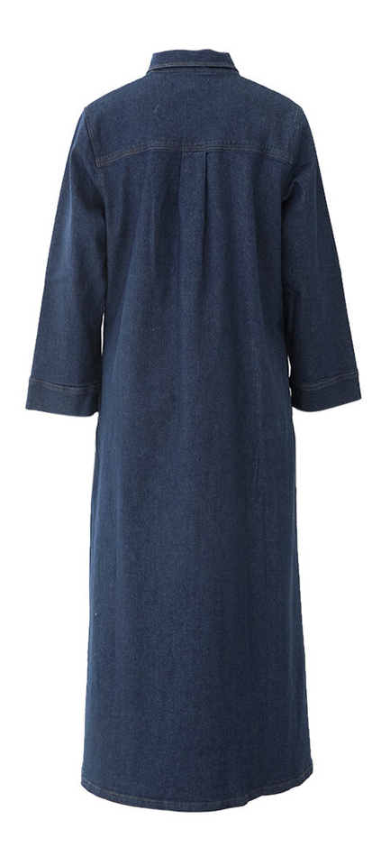 Donkerblauwe maxi jeans jurk Lau Mardi
