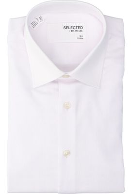 Bright white katoenen hemd ( slim fit) met lange mouwen Selected