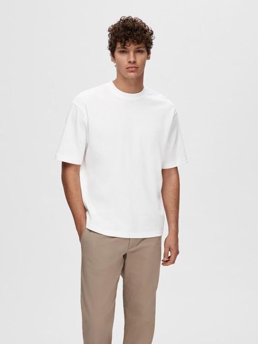 Witte effen t-shirt Selected