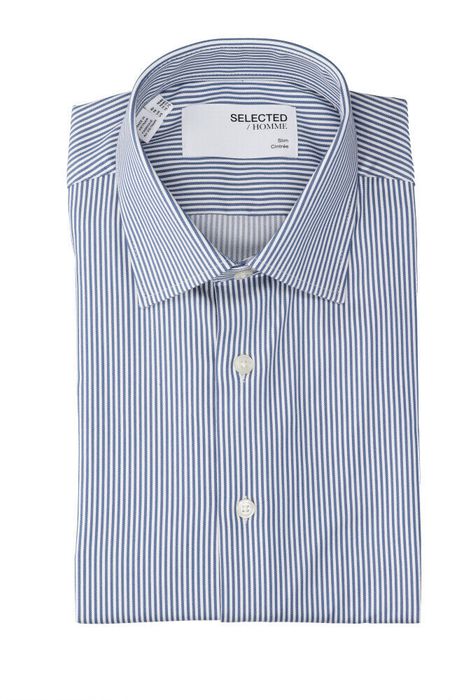 True Navy/Stripes katoenen hemd ( slim fit) met lange mouwen Selected