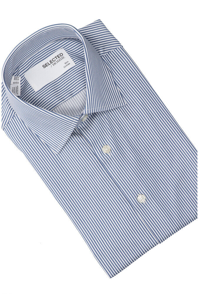 True Navy/Stripes katoenen hemd ( slim fit) met lange mouwen Selected