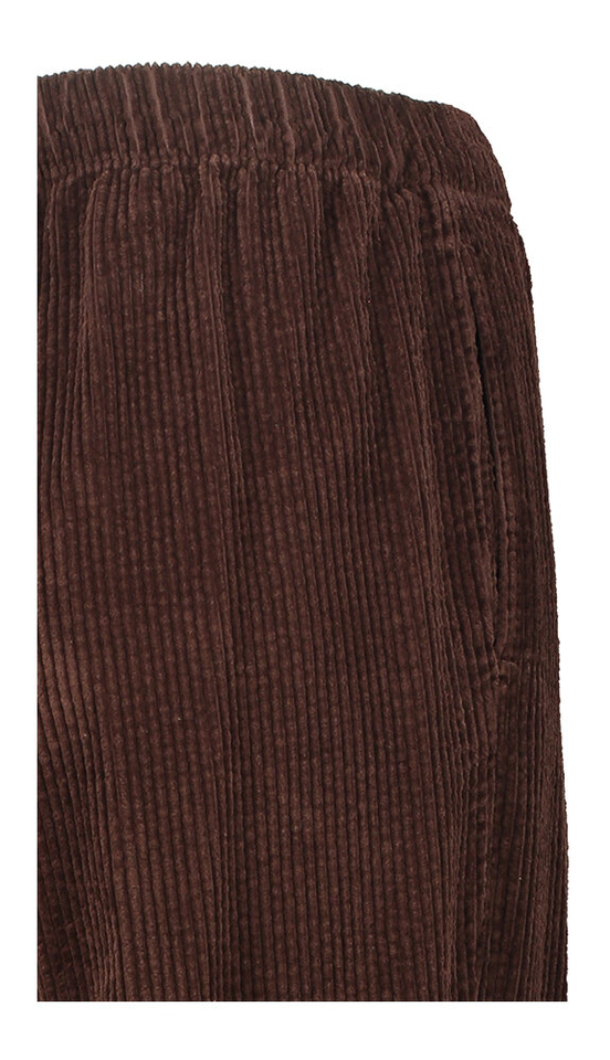 Bruine ribfluwelen wijdvallende broek American Vintage