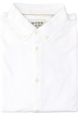 Wit linnen hemd ( regular fit) met lange mouwen Scotch&Soda