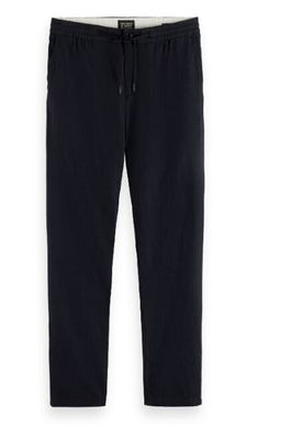 Donkerblauwe loose fit broek met elastiek Scotch & Soda