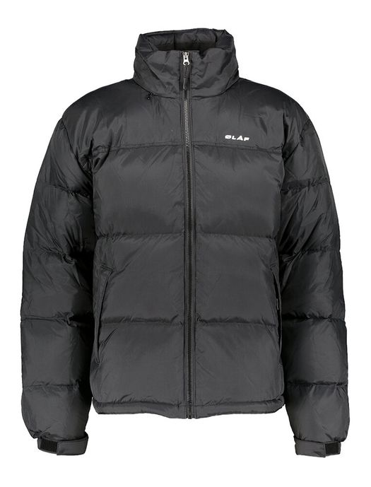 Zwarte padded jas met uitritsbare kap Olaf