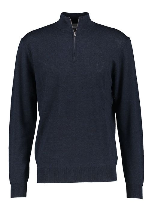 Donkerblauwe pull met korte rits Les Deux