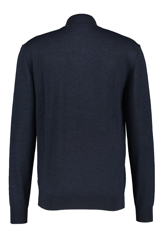 Donkerblauwe pull met korte rits Les Deux