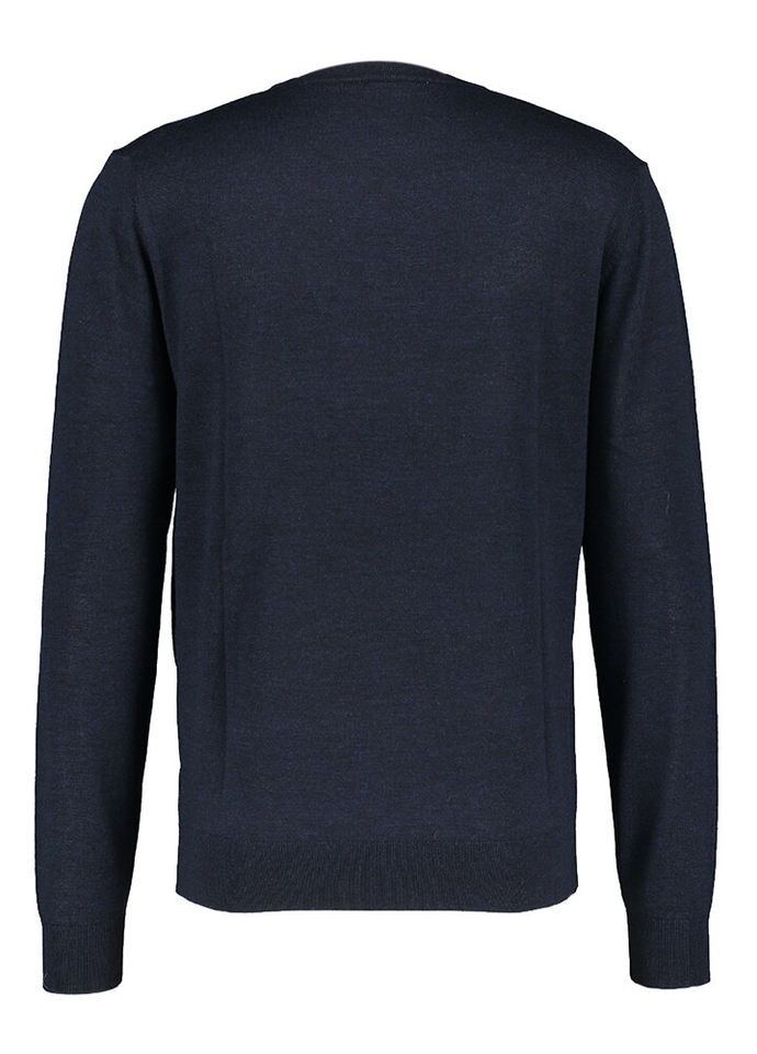 Donkerblauwe wollen pull met ronde hals Les Deux