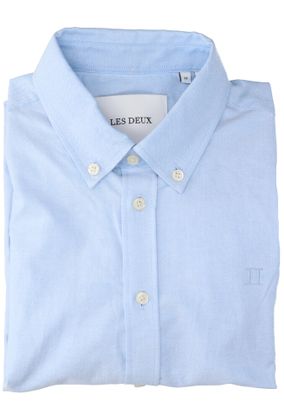 Les Deux Lichtblauw katoenen hemd (regular fit) met lange mouwen Konrad Oxford