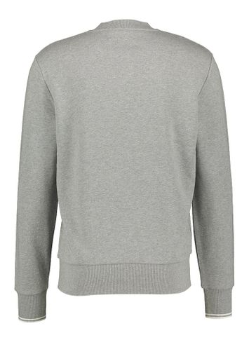 Grijze sweater met wit merklogo Fred Perry 