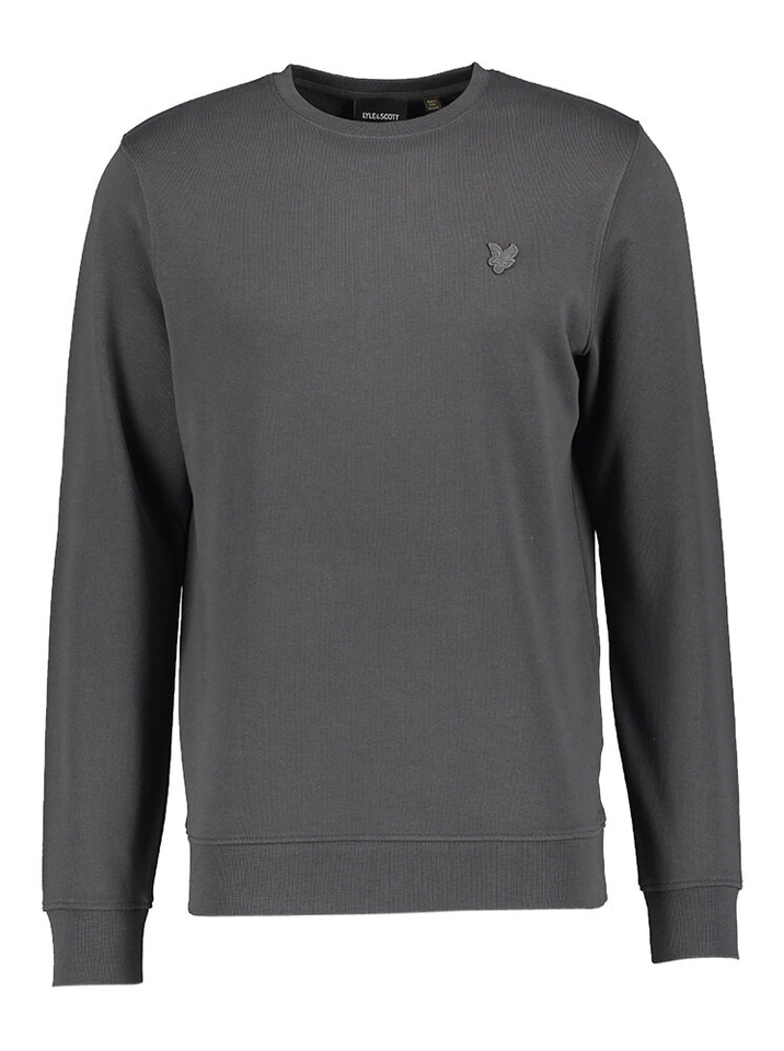 Grijze sweater met grijs logo Lyle & Scott