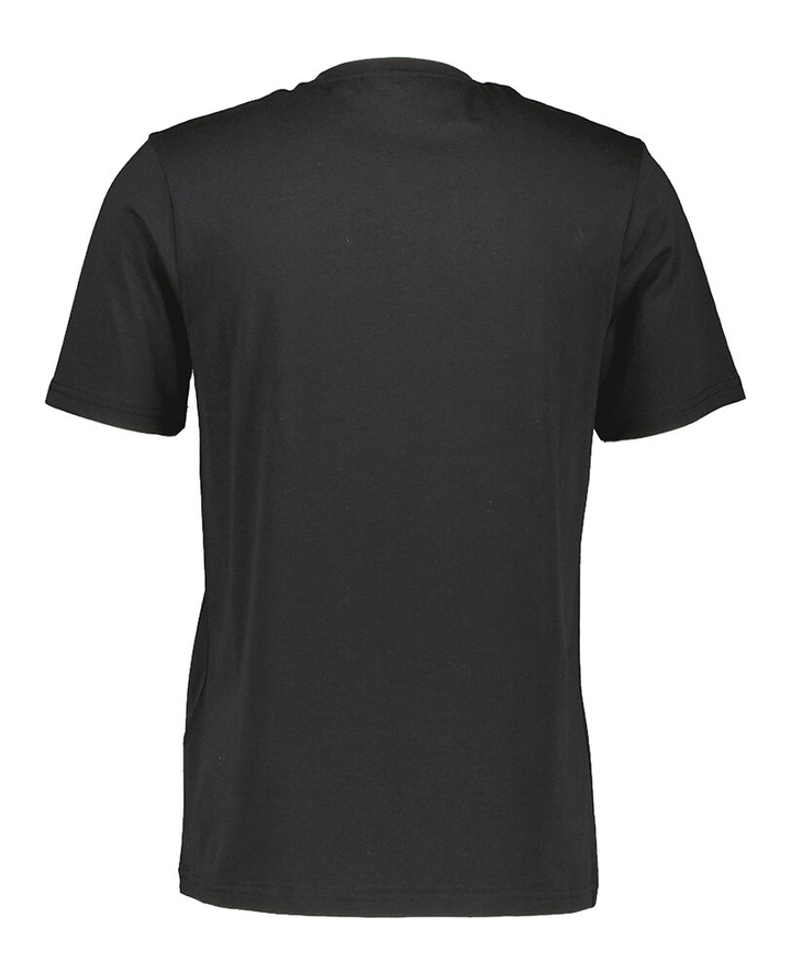 Zwarte t-shirt met zwart merklogo Lyle & Scott