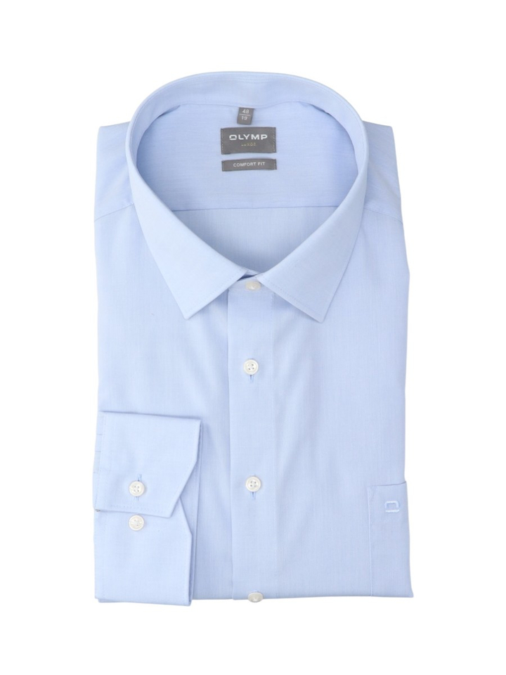 Blauw hemd (met lange mouwen ) comfort fit Olymp
