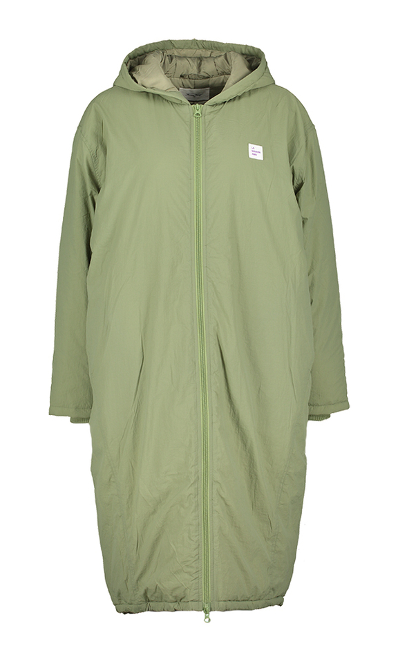 Kaki groene lange jas American Vintage