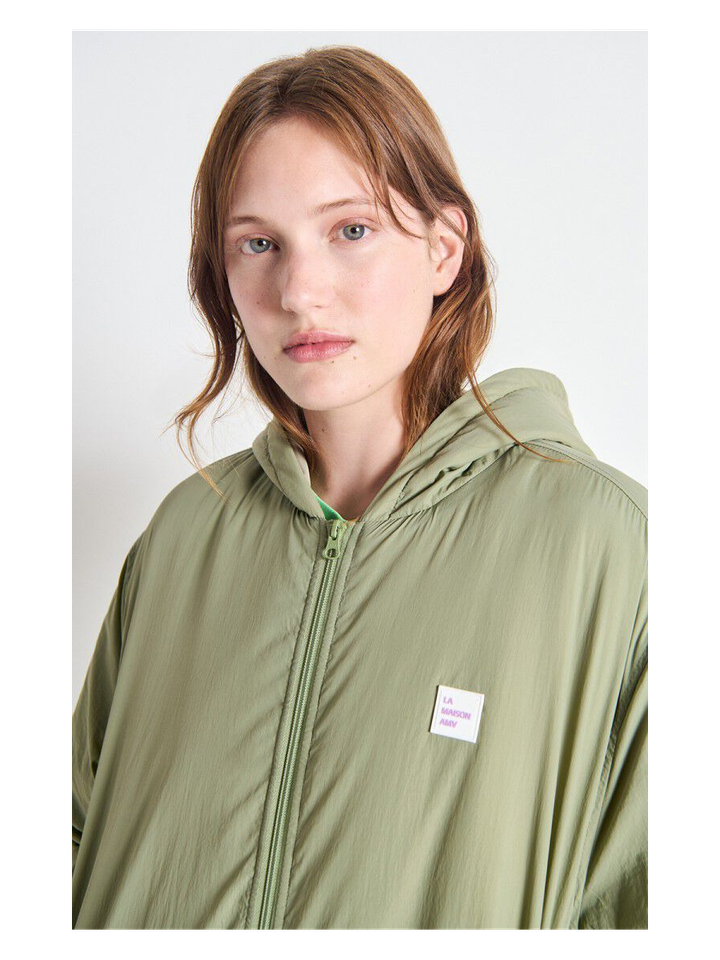 Kaki groene lange jas American Vintage