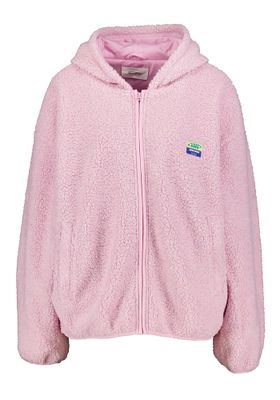 Roze teddy gilet met kap American Vintage