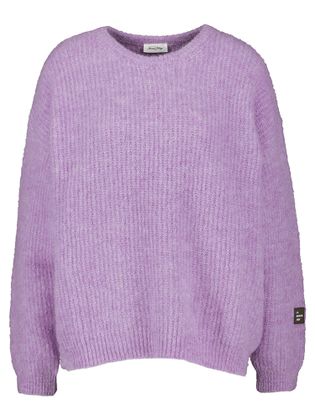 American Vintage Lavendel kleurige gebreide trui met alpaca East