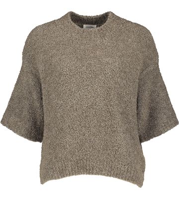 Bruine wollen pull met driekwart mouwen Zol American Vintage