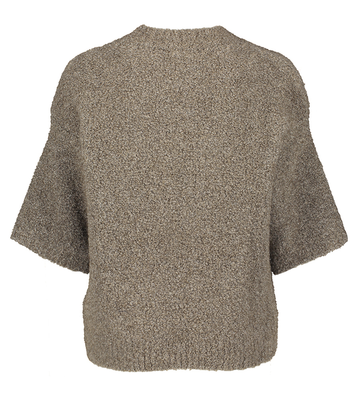 Bruine wollen pull met driekwart mouwen Zol American Vintage