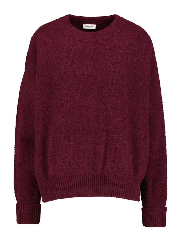 Bordeaux wollen trui met alpaca Vito American Vintage 