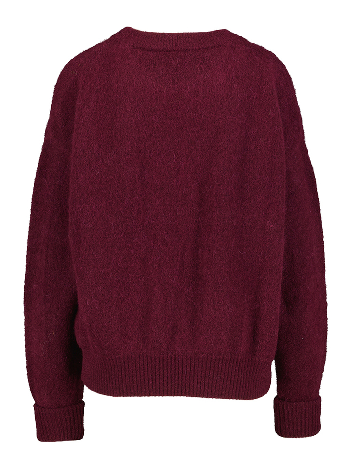 Bordeaux wollen trui met alpaca Vito American Vintage 