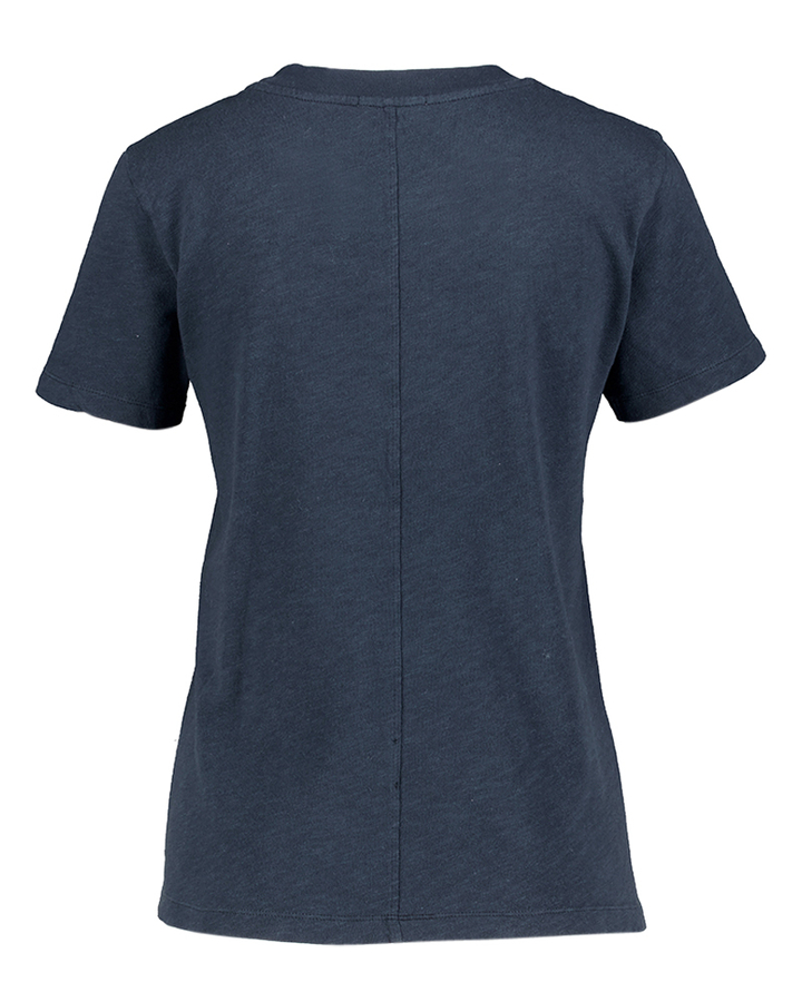 Donkerblauwe katoenen t-shirt Son American Vintage 
