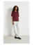 Bordeaux katoenen t-shirt met ronde hals Fiz American Vintage