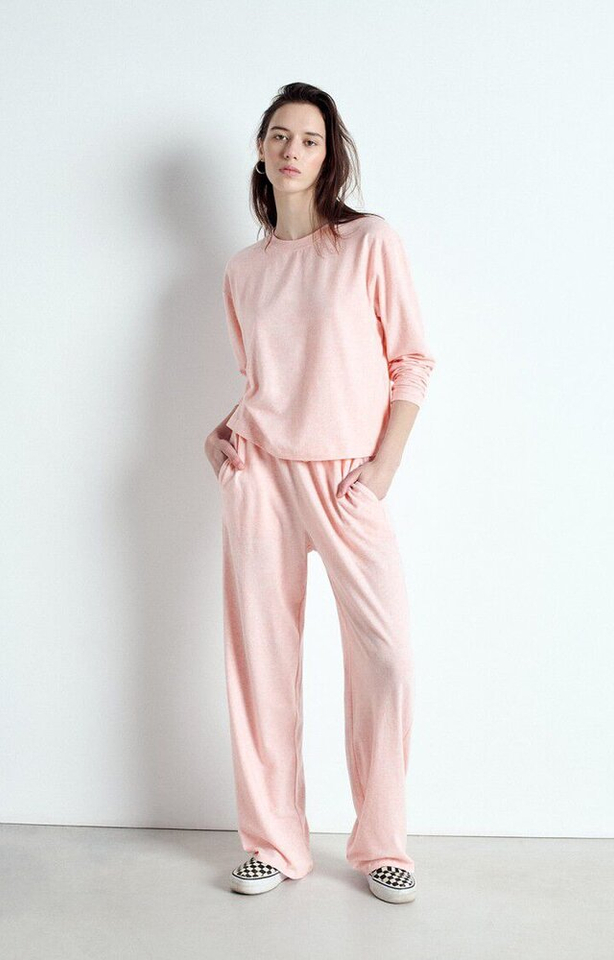 Roze t-shirt met lange mouwen Ypa American Vintage