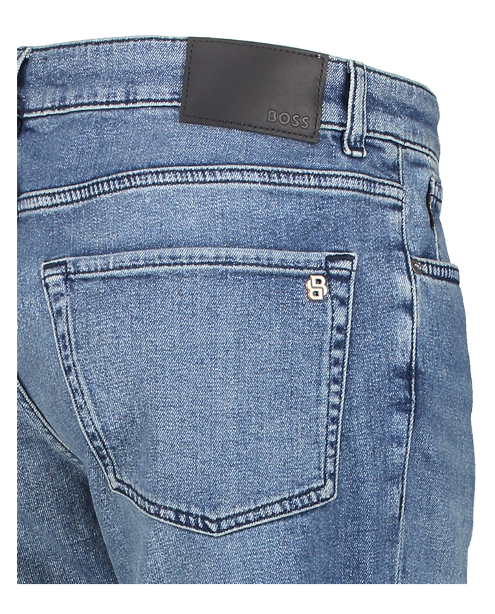 Blauwe tapered slim fit jeans Hugo Boss