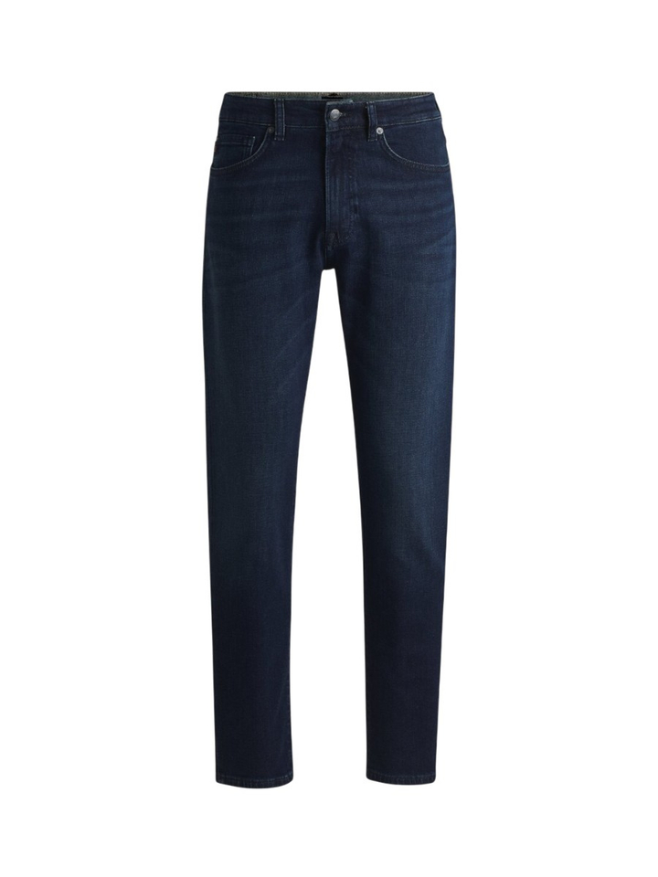 Donkerblauwe slim tapered jeans Hugo Boss