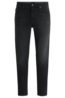 Hugo Boss Zwarte tapered slim fit jeans