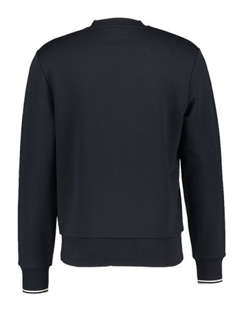 Donkerblauwe sweater met ronde hals Fred Perry