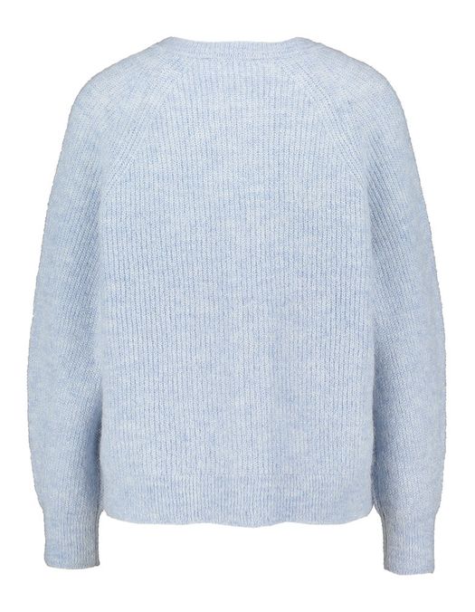 Cashmere blue gilet met bruine knopen Selected