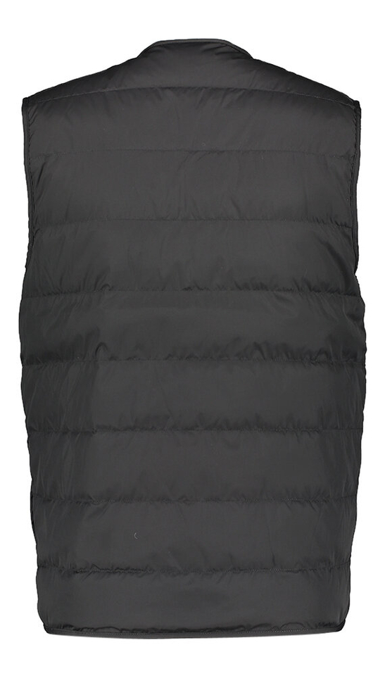 Zwarte bodywarmer met drukknopen Olaf