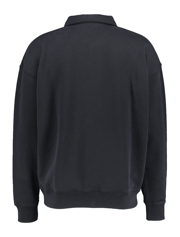 Zwarte sweater met lange mouwen en merklogo Olaf