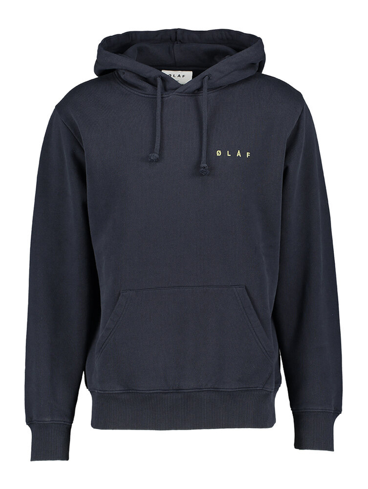 Blauwe hoodie met buidelzak Olaf