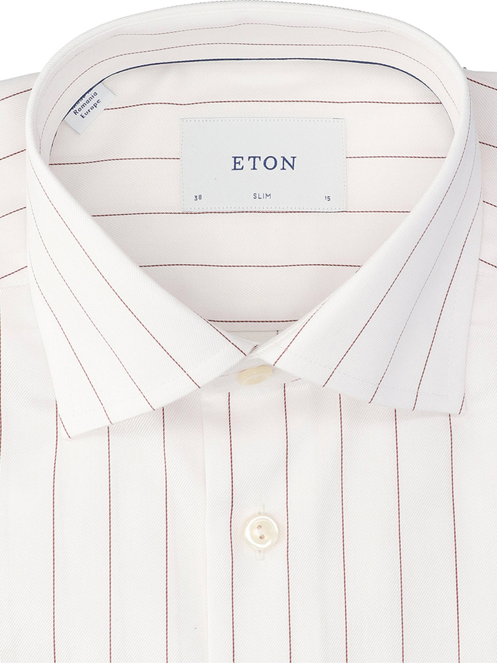 Pin striped katoenen hemd (slim fit) met lange mouwen Eton