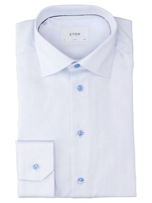 Semi gold katoenen (slim fit) hemd met lange mouwen Eton