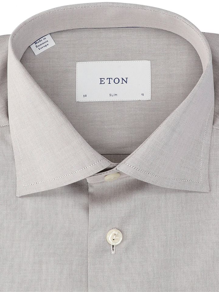 Solid signature katoenen hemd (slim fit) met lange mouwen Eton