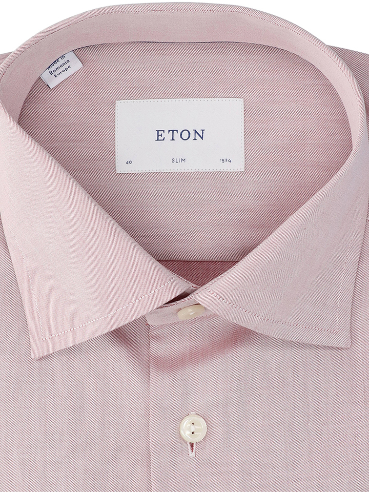 Roze katoenen hemd slim fit Eton