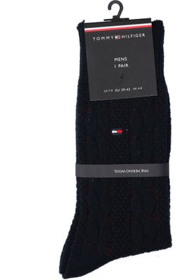 Donkerblauwe kousen Cable boot Tommy Hilfiger