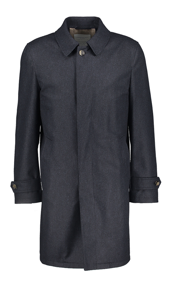 Blauwkleurige wollen mantel Amsterdam Lodenfrey