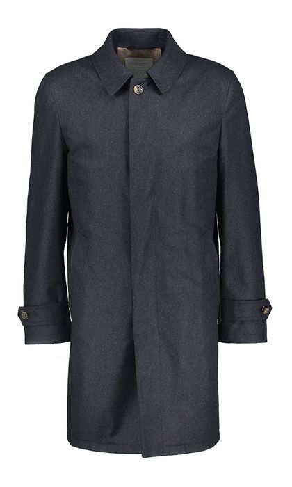 Blauwkleurige wollen mantel Amsterdam Lodenfrey