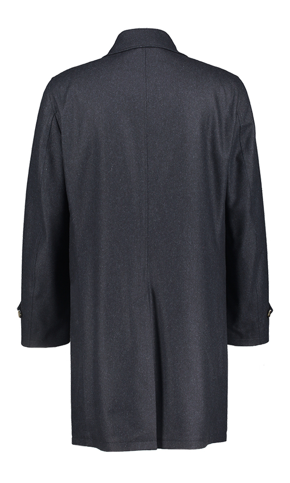 Blauwkleurige wollen mantel Amsterdam Lodenfrey